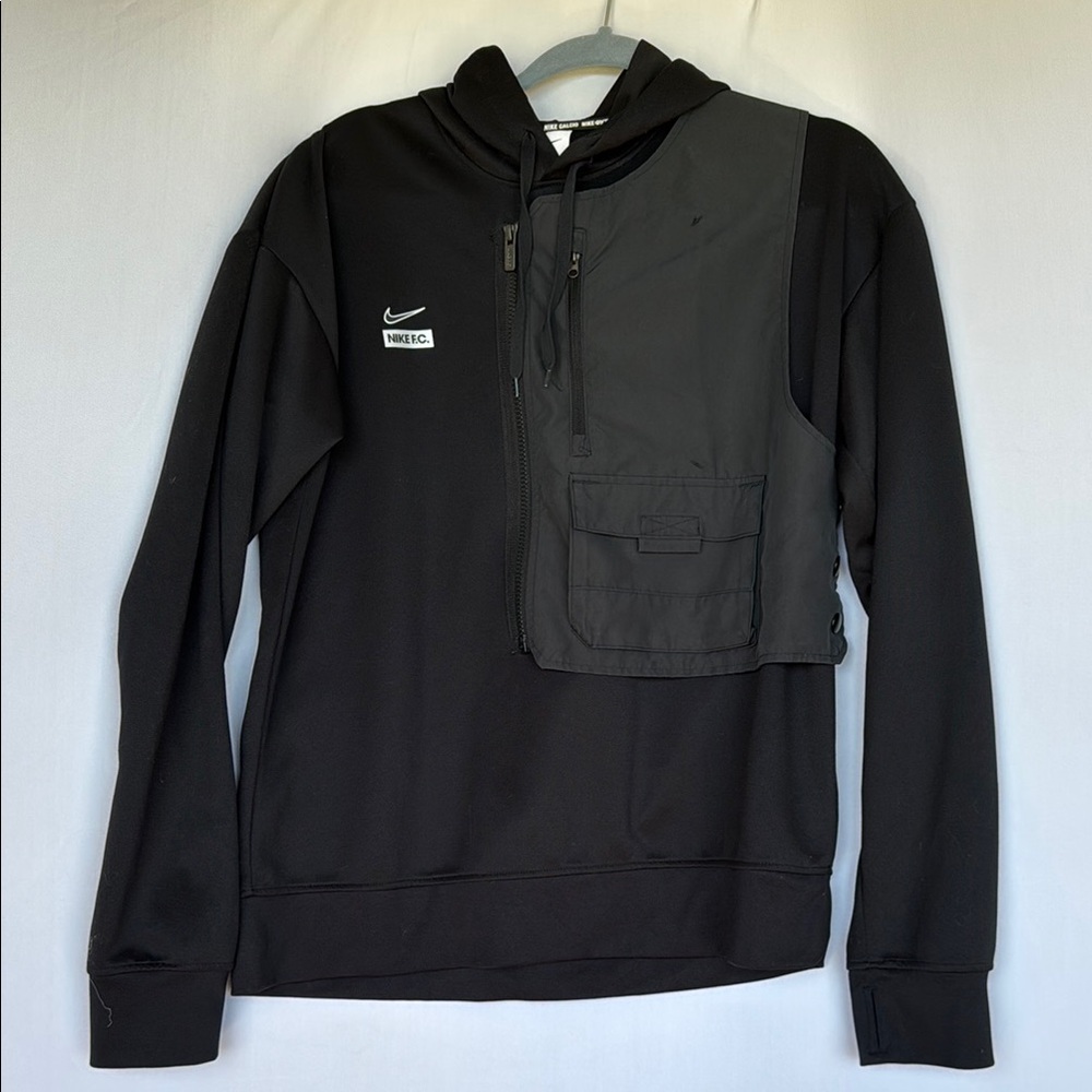 Nike Black Hoodie with Chest Pocket